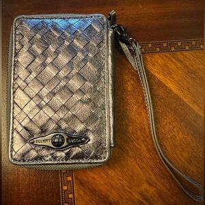 Elliott Lucca Metallic Woven Wristlet